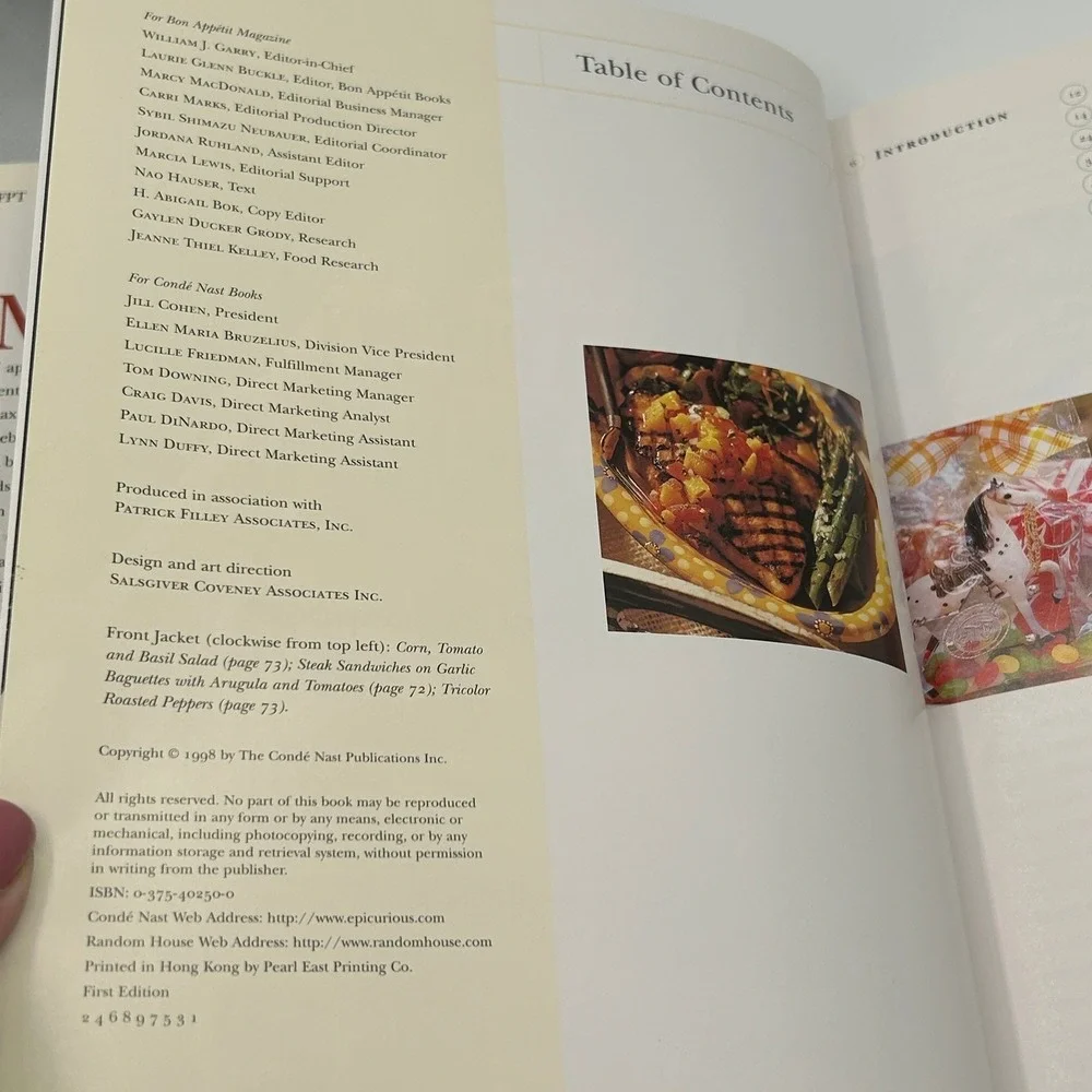 Bon Appetit Weekend Entertaining Cookbook Recipes Party Hardcover Illustrated 98